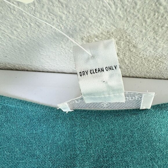 Soft Surroundings Accordion Pleat Cardigan Size XL Teal Green V Neck Silk NWT - Picture 6 of 10